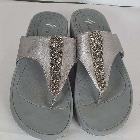 Best BareTraps Womens bling beach Grey Garnett Flip Flops Thongs Sandals Sz:10 - Picture 1 of 9